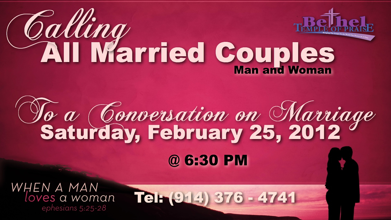 2012 Married Couples’ Seminars